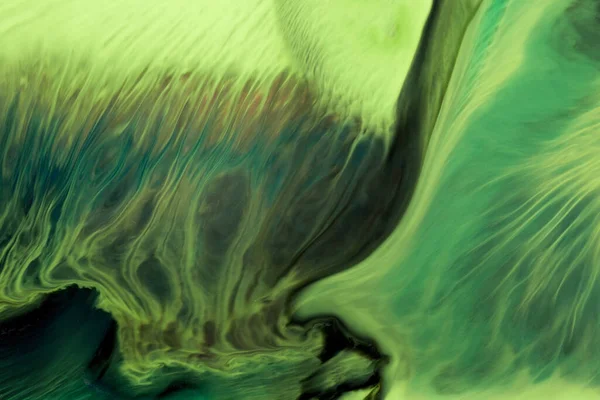 Donkere Mix Van Groene Kleuren Creatieve Achtergrond Abstracte Kunstdruk Aquarelvlekken — Stockfoto