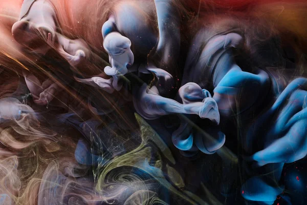Çok Renkli Kontrastlı Sıvı Sanat Arka Planı Boya Mürekkebi Patlaması — Stok fotoğraf