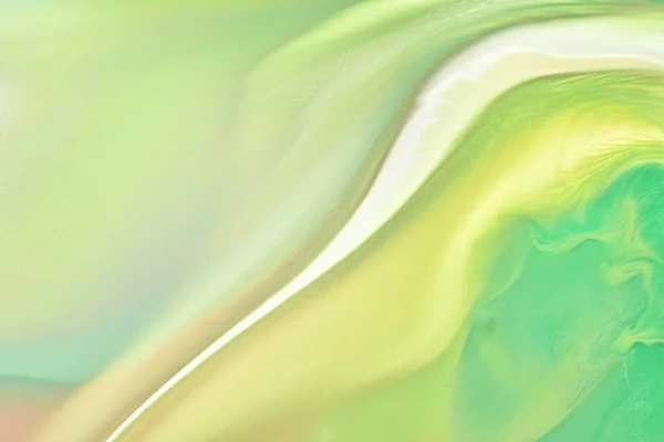 浅浅的混合绿色的创意背景 抽象艺术印刷品 水彩斑斑 酒精墨水的流动 — 图库照片