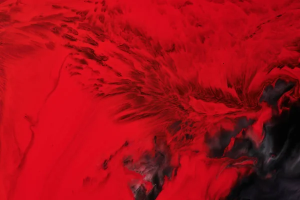 Streszczenie Kreatywnej Sztuki Tła Kontrastowe Plamy Plamy Farb Czerwony Tusz — Zdjęcie stockowe