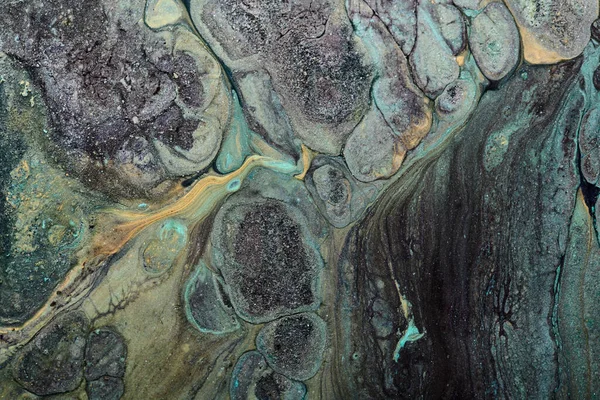 背景液体艺术 彩色大理石质感 油漆污渍和斑斑 — 图库照片
