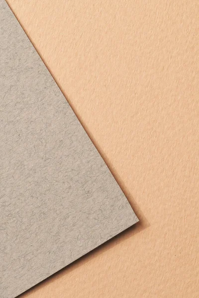 Durva Kraft Papír Háttér Papír Textúra Bézs Szürke Színek Mockup — Stock Fotó