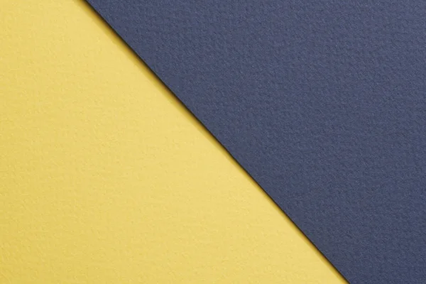 Hrubé Kraft Papír Pozadí Papírové Textury Modré Žluté Barvy Mockup — Stock fotografie