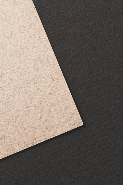 Rough Kraft Tło Papieru Tekstury Papieru Czarne Szare Kolory Makieta — Zdjęcie stockowe