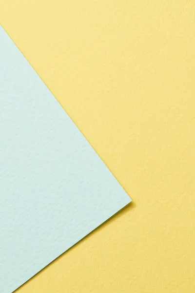 Ruwe Kraftpapier Achtergrond Papier Textuur Mint Gele Kleuren Mockup Met — Stockfoto