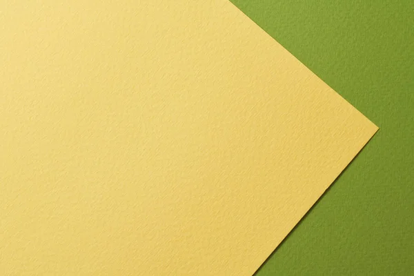 Fundo Papel Kraft Áspero Textura Papel Cores Verdes Amarelas Mockup — Fotografia de Stock