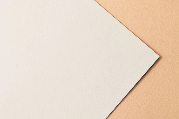 stock image Rough kraft paper background, paper texture beige white colors. Mockup with copy space for text