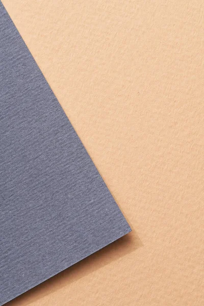 stock image Rough kraft paper background, paper texture blue beige colors. Mockup with copy space for text