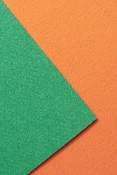 Rough Kraft Tło Papieru Tekstury Papieru Pomarańczowo Zielone Kolory Makieta — Zdjęcie stockowe