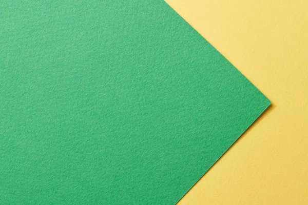 Ruwe Kraftpapier Achtergrond Papier Textuur Geel Groene Kleuren Mockup Met — Stockfoto
