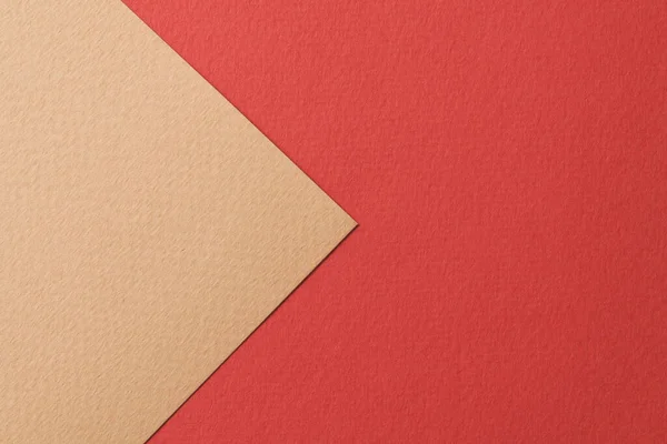 Fondo Papel Kraft Áspero Textura Papel Rojo Beige Colores Mockup — Foto de Stock