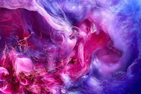 Ροζ Λιλά Αφηρημένο Φόντο Του Ωκεανού Πιτσιλιές Και Κύματα Μπογιάς — Φωτογραφία Αρχείου