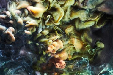 Çok renkli soyut duman arka planı. Alkol mürekkebi, yaratıcı sıvı sanat ile fotokopi alanını karıştır. Su altında akrilik boya dalgaları