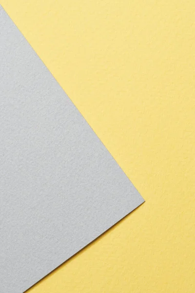 Rough kraft paper background, paper texture gray yellow colors. Mockup with copy space for text