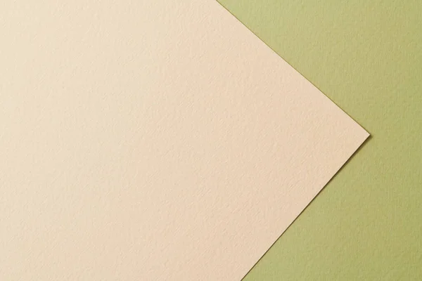 Grov Kraftpapper Bakgrund Papper Struktur Grön Beige Färger Mockup Med — Stockfoto