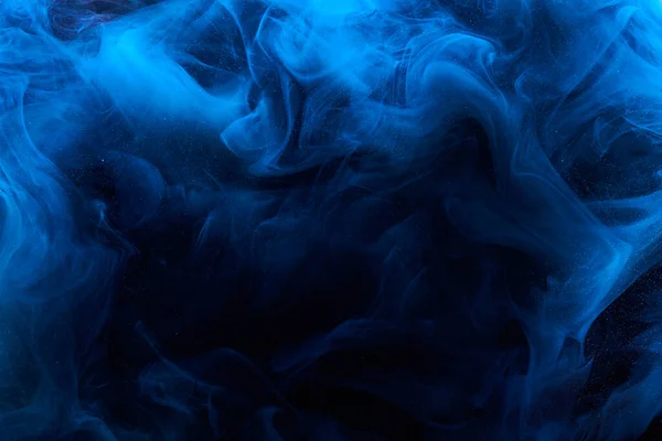 Colore Blu Sfondo Fumo Astratto Mescoli Inchiostro Alcool Modello Creativo — Foto Stock