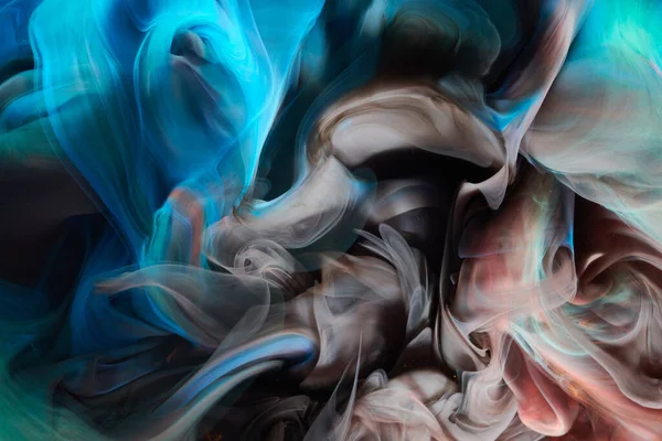 Veelkleurige Abstracte Rookachtergrond Meng Alcohol Inkt Creatieve Vloeibare Kunst Mock — Stockfoto
