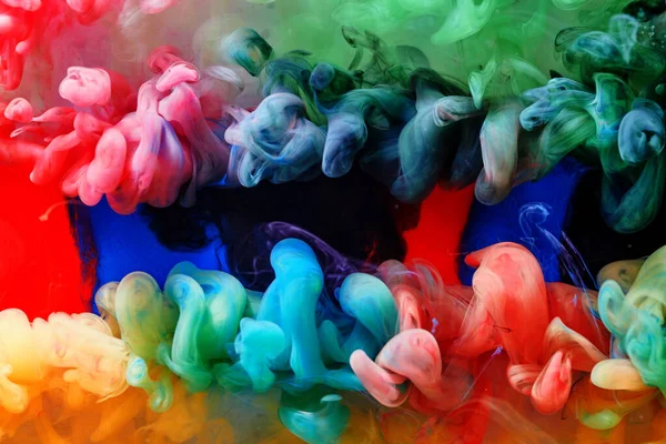 Fondo Humo Abstracto Multicolor Mezclar Tinta Alcohol Arte Líquido Creativo — Foto de Stock