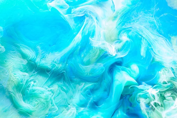 Blauer Kontrast Flüssige Kunst Hintergrund Farbexplosion Abstrakte Rauchwolken Attrappe Aquarell — Stockfoto