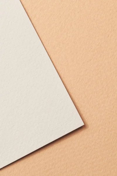 Rohes Kraftpapier Hintergrund Papierstruktur Beige Weiße Farben Mockup Mit Kopierraum — Stockfoto