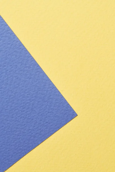 Rough Kraft Tło Papieru Tekstury Papieru Niebiesko Żółte Kolory Makieta — Zdjęcie stockowe