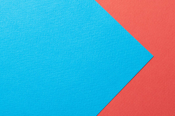 Rough kraft paper background, paper texture red blue colors. Mockup with copy space for text