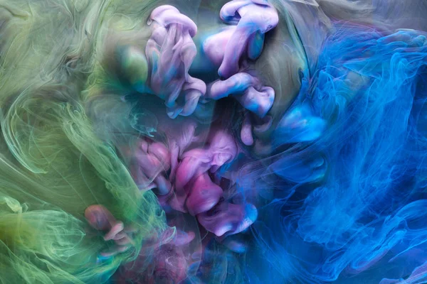 Fundo Fumaça Abstrata Multicolorido Misture Tinta Álcool Maquete Arte Líquida — Fotografia de Stock
