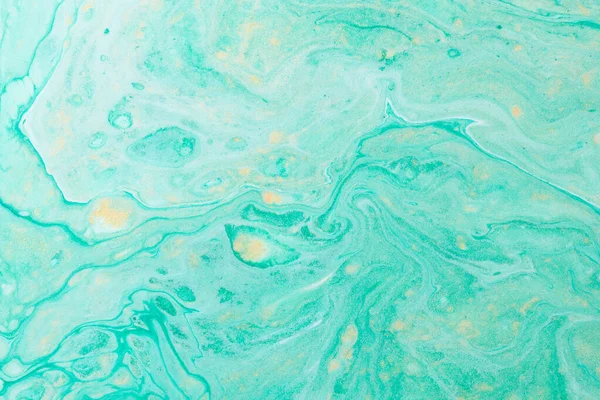 Abstract Green Color Background Multicolored Fluid Art Waves Splashes Blots — Stock Photo, Image