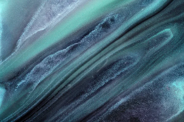 Абстрактно Зеленый Цвет Фона Разноцветная Жидкость Волны Брызги Пятна Акриловых — стоковое фото