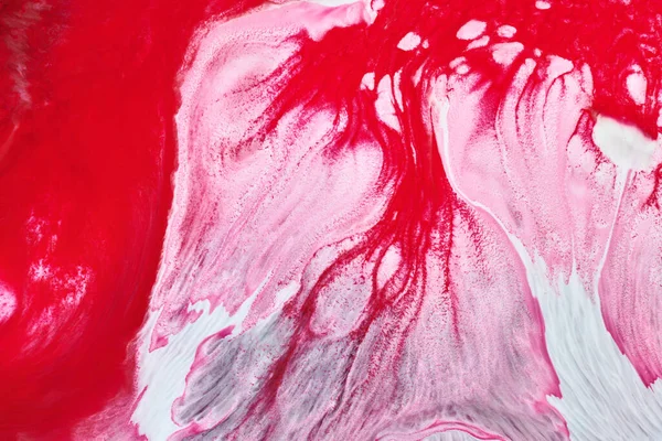 Veelkleurige Creatieve Abstracte Achtergrond Rode Roze Alcohol Inkt Golven Vlekken — Stockfoto