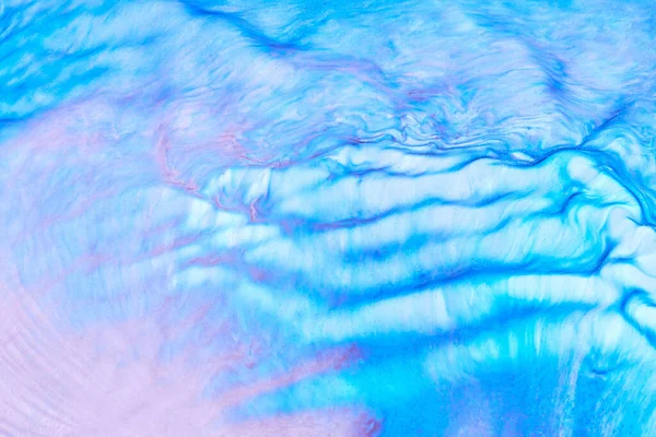 Abstract Blue Color Background Multicolored Fluid Art Waves Splashes Blots — Stock Photo, Image