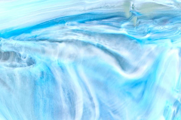 Fondo Color Azul Abstracto Arte Fluido Multicolor Olas Salpicaduras Manchas — Foto de Stock