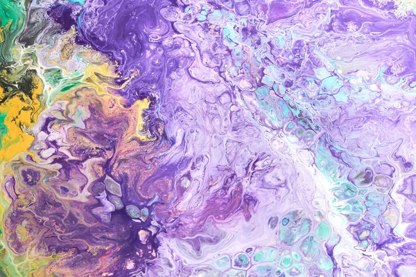 多色の創造的な抽象的な背景 リラック アルコール インク シミや絵の具のストローク 大理石のテクスチャ — ストック写真