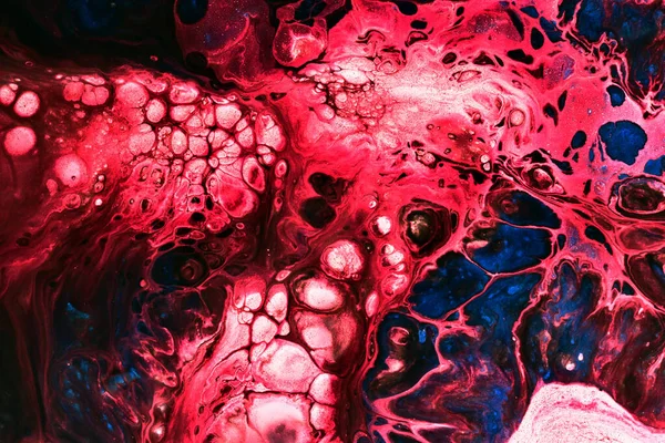 Fundo Abstrato Criativo Multicolorido Tinta Álcool Rosa Ondas Manchas Manchas — Fotografia de Stock