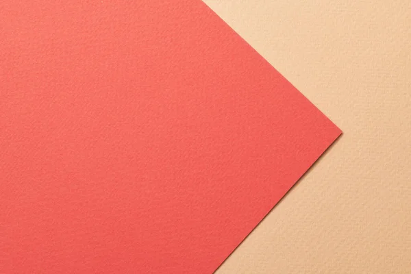 Durva Kraft Papír Háttér Papír Textúra Piros Bézs Színek Mockup — Stock Fotó