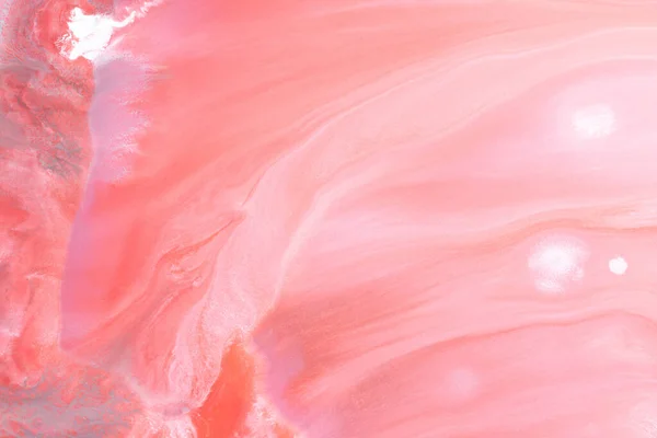 Multicolore Fond Abstrait Créatif Encre Alcool Rose Rouge Ondes Taches — Photo