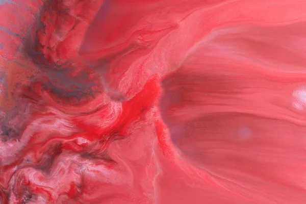 Wielokolorowe Twórcze Abstrakcyjne Tło Czerwony Różowy Tusz Alkoholowy Fale Plamy — Zdjęcie stockowe