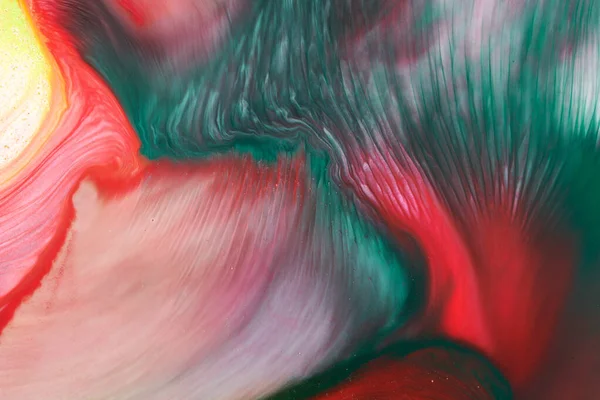 Fondo Abstracto Creativo Multicolor Tinta Roja Alcohol Verde Explosión Manchas — Foto de Stock
