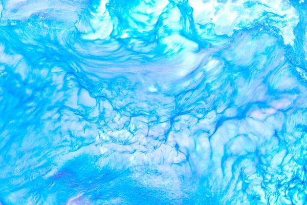 Αφηρημένο Φόντο Μπλε Χρώματος Πολύχρωμη Ρευστή Τέχνη Κύματα Πιτσιλιές Και — Φωτογραφία Αρχείου