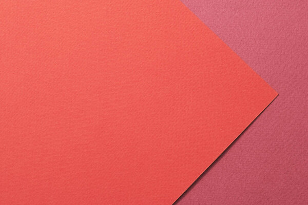 Rough kraft paper background, paper texture different shades of red. Mockup with copy space for text