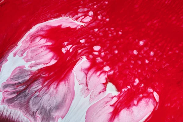 Flerfärgad Kreativ Abstrakt Bakgrund Rött Rosa Alkoholbläck Vågor Fläckar Fläckar — Stockfoto