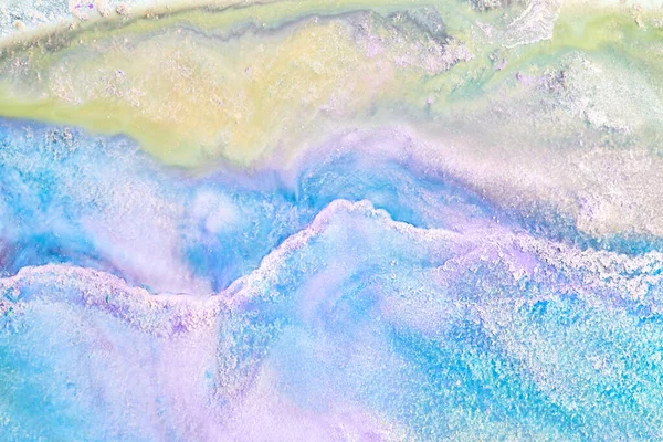 Разноцветный Творческий Абстрактный Фон Сиреневые Спиртовые Чернила Волны Пятна Пятна — стоковое фото