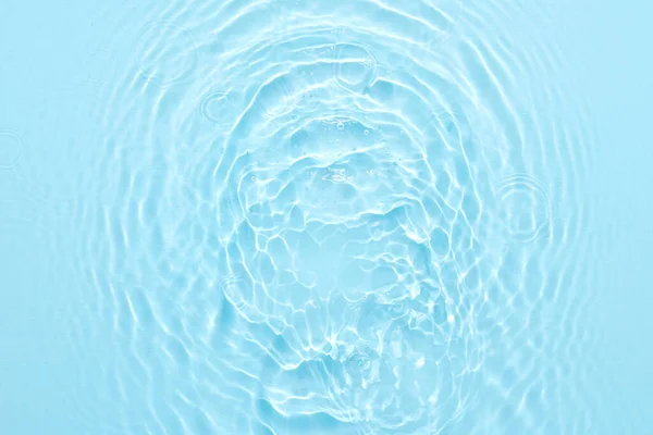 Água Azul Superfície Abstrato Fundo Ondas Ondulações Hidratante Cosmético Com — Fotografia de Stock