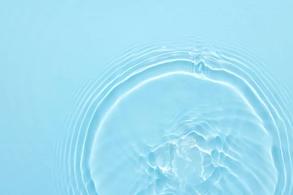 Vodní Modrý Povrch Abstraktní Pozadí Vlny Vlnky Kosmetického Hydratačního Přípravku — Stock fotografie