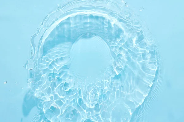 Mavisi Yüzey Soyut Arkaplan Baloncuklu Kozmetik Nemlendirici Dalgaları Dalgaları — Stok fotoğraf