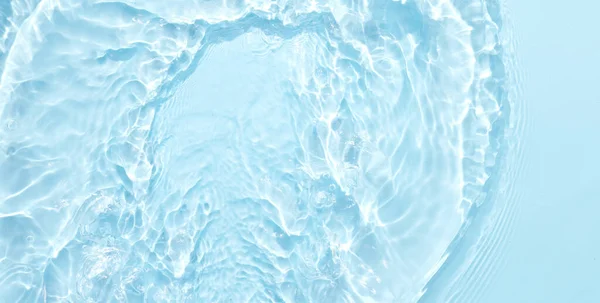 Mavisi Yüzey Soyut Arkaplan Baloncuklu Kozmetik Nemlendirici Dalgaları Dalgaları — Stok fotoğraf