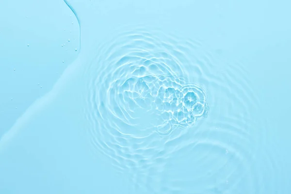 Водна Блакитна Поверхня Абстрактний Фон Хвилі Брижі Косметичного Зволожувача Бульбашками — стокове фото