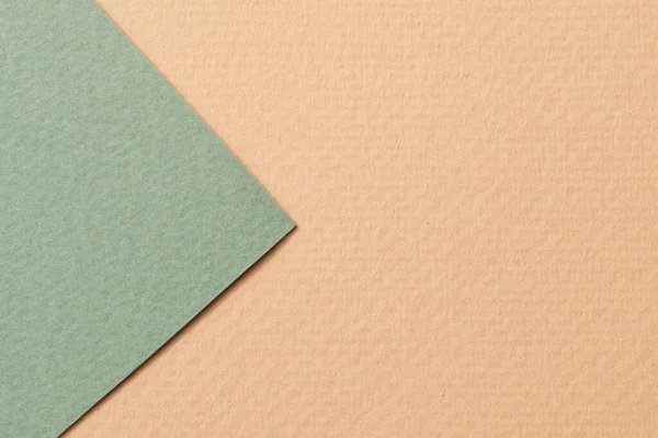 Rough Kraft Tło Papieru Tekstury Papieru Beżowe Zielone Kolory Makieta — Zdjęcie stockowe