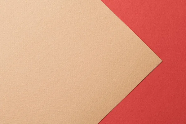 Grov Kraftpapper Bakgrund Papper Textur Röd Beige Färger Mockup Med — Stockfoto