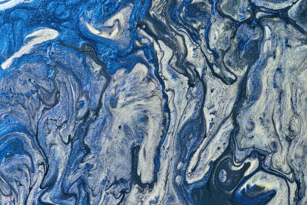 Astratto Sfondo Colore Blu Fluido Multicolore Art Onde Spruzzi Macchie — Foto Stock